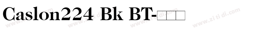 Caslon224 Bk BT字体转换